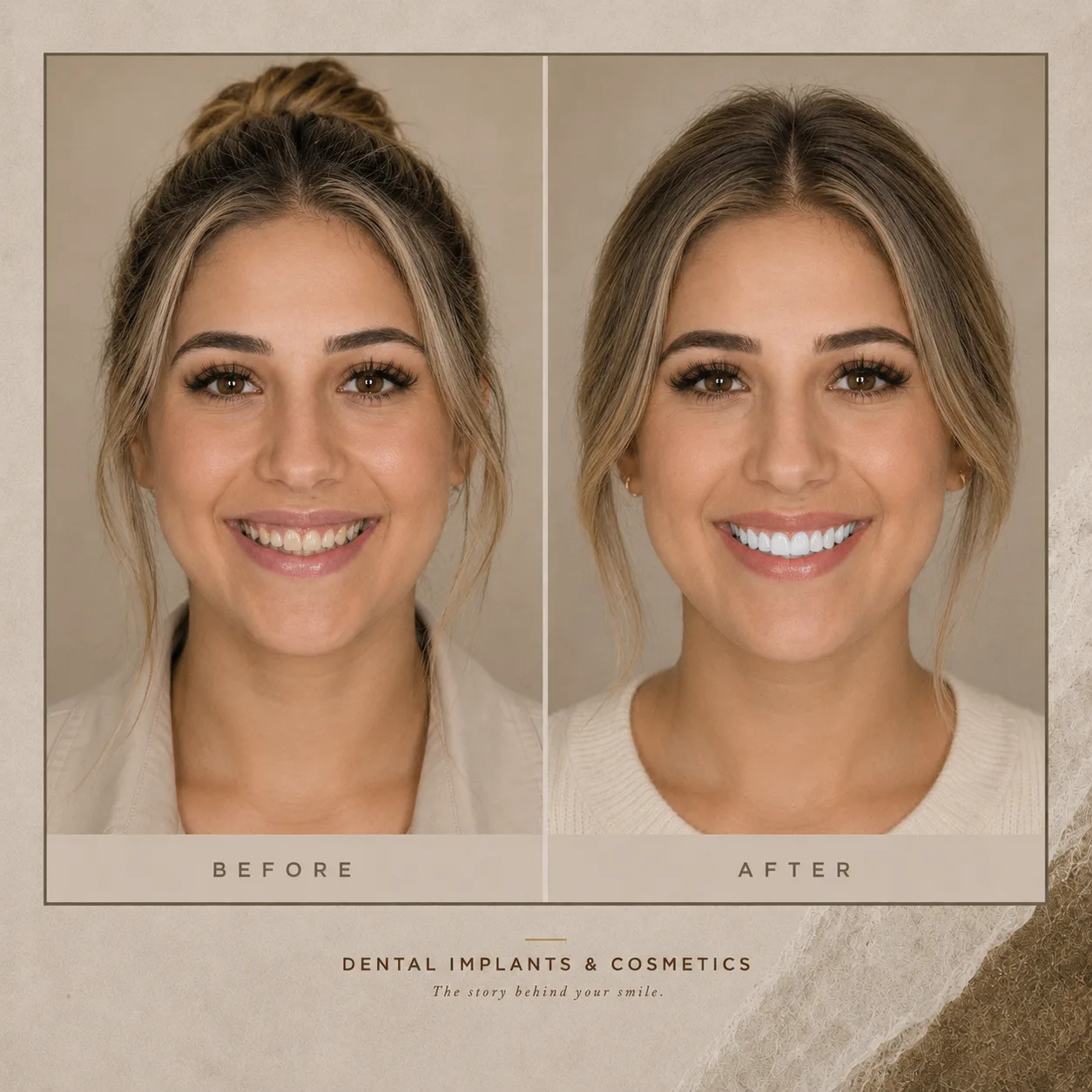 Gum contouring before and after results at Dental Implants and Cosmetics Plantation FL
