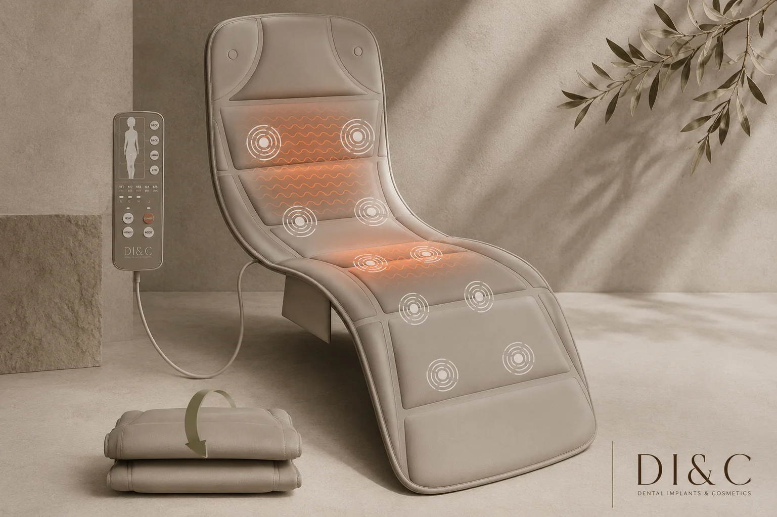 Massage chair comfort amenity at Dental Implants & Cosmetics