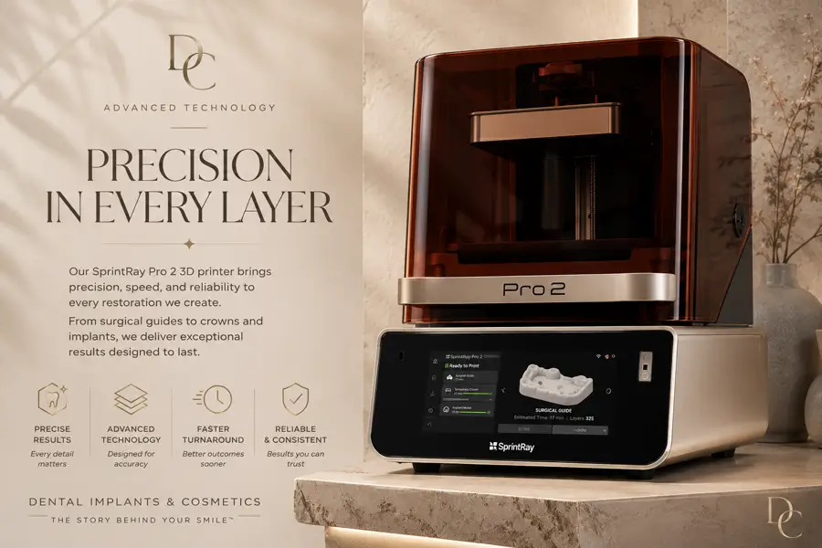SprintRay Pro 2 dental 3D printing system used for surgical guides, models, and treatment components